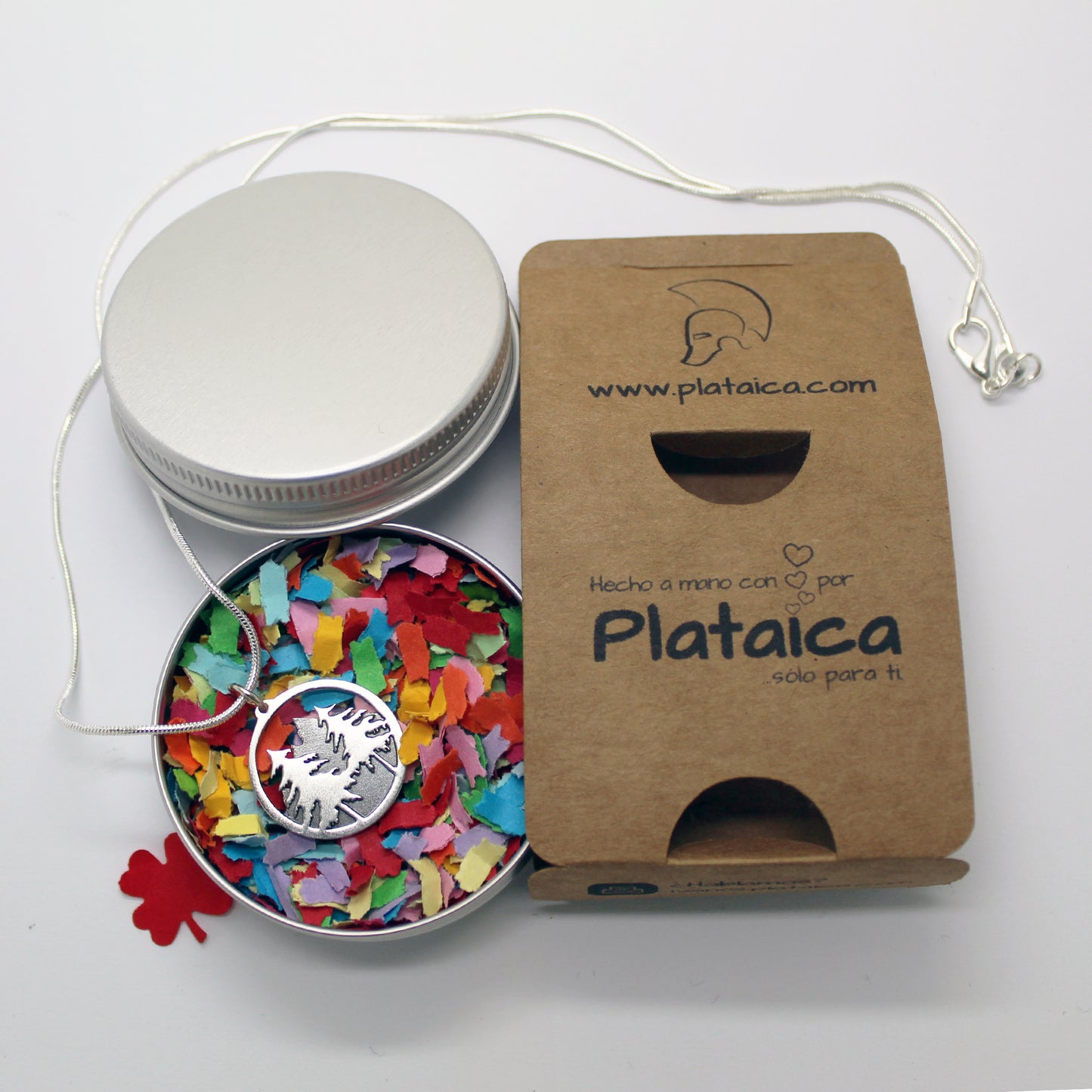 Colgante Montaña y pinos de plata 925