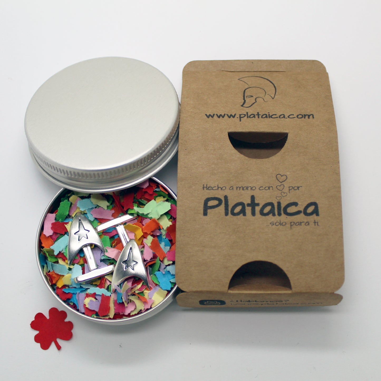 Insignia Delta de la Flota Estelar, Star Trek gemelos en plata 925