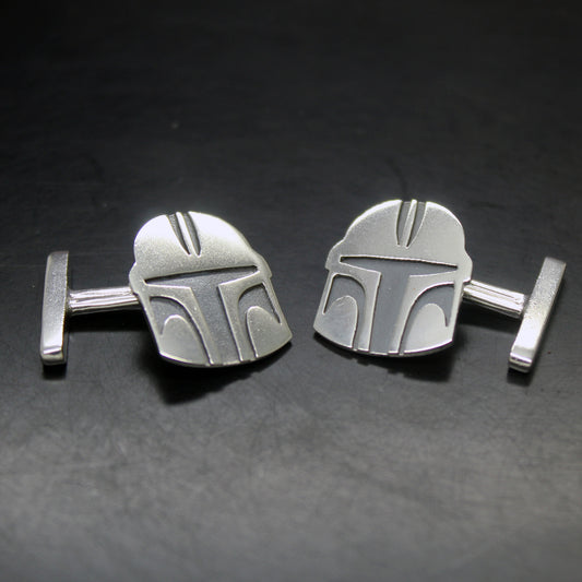 Gemelos casco The Mandalorian Cosplay en plata 925
