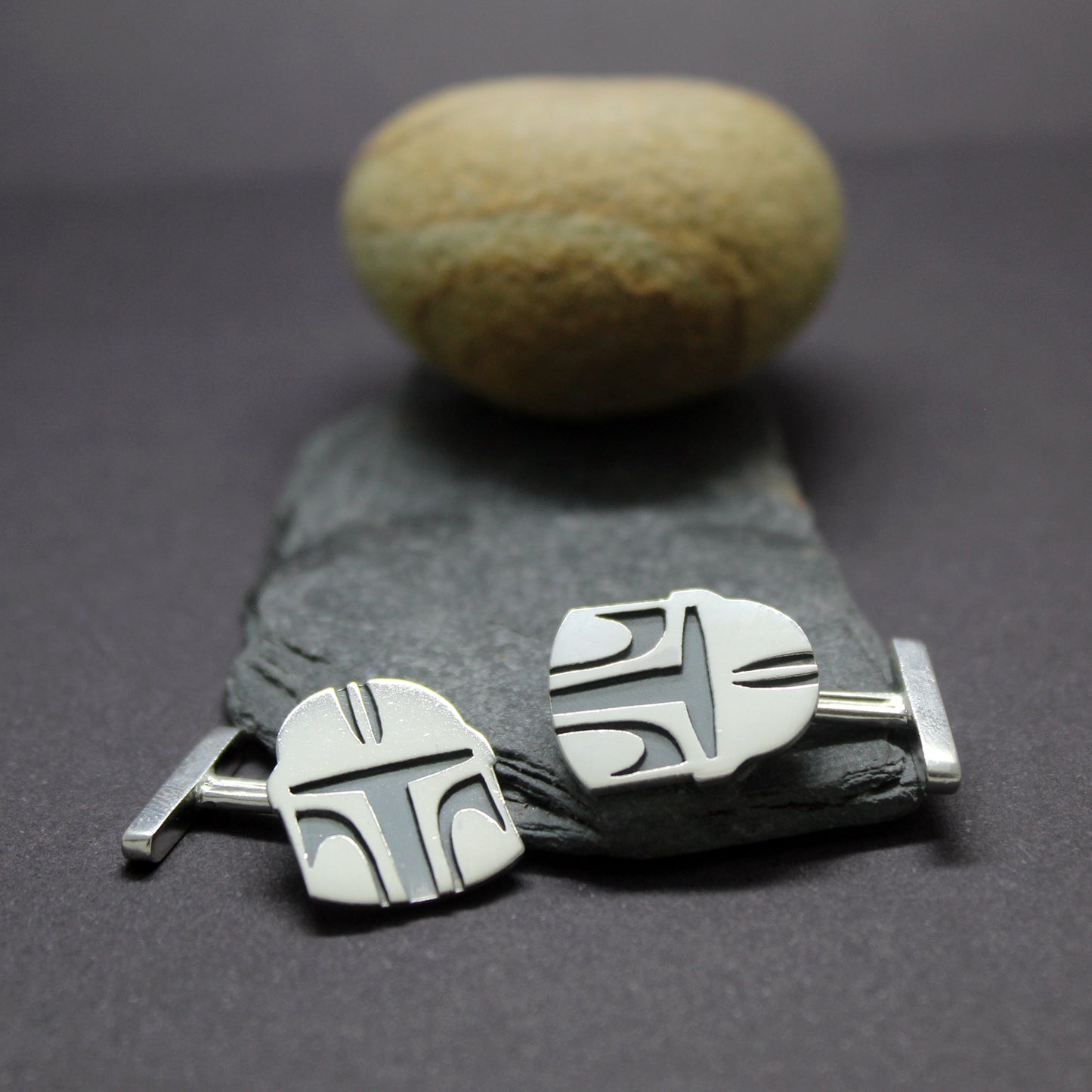 Gemelos casco The Mandalorian Cosplay en plata 925