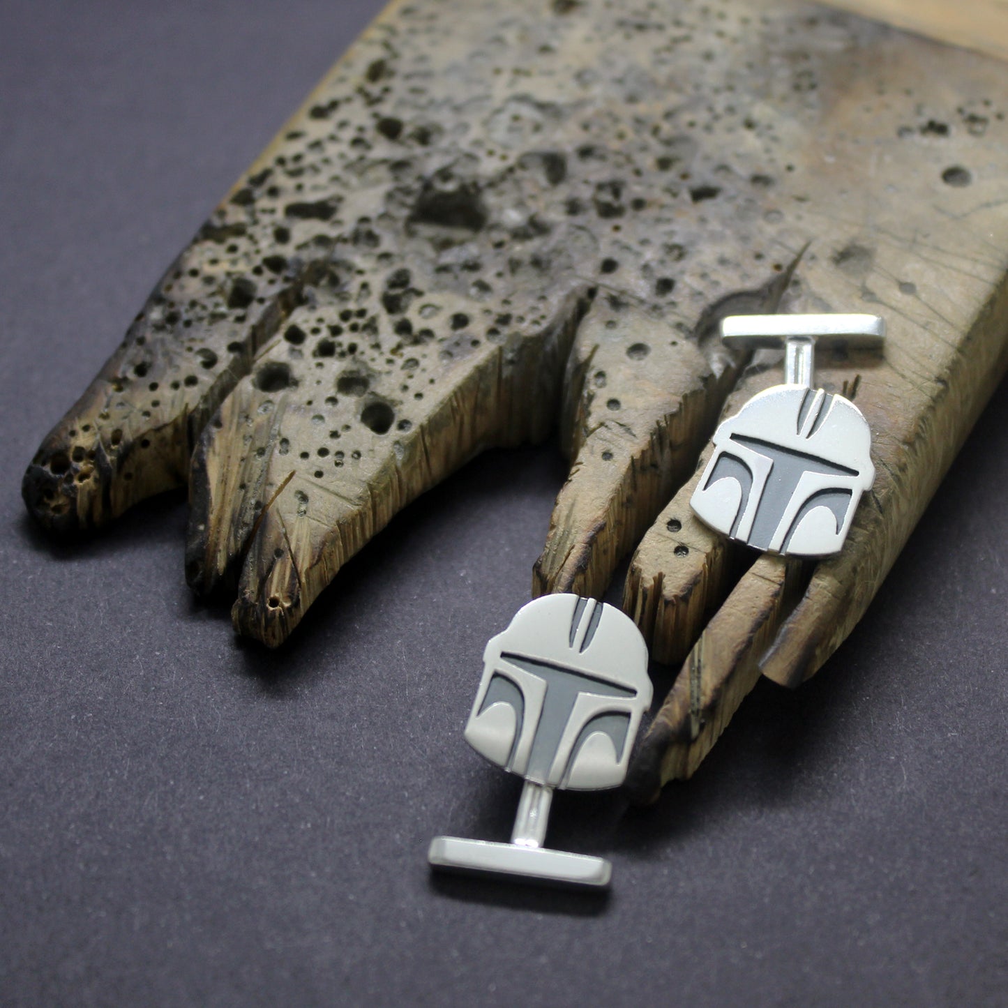 Gemelos casco The Mandalorian Cosplay en plata 925