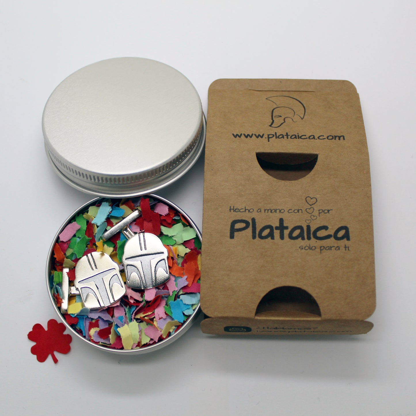 Gemelos casco The Mandalorian Cosplay en plata 925