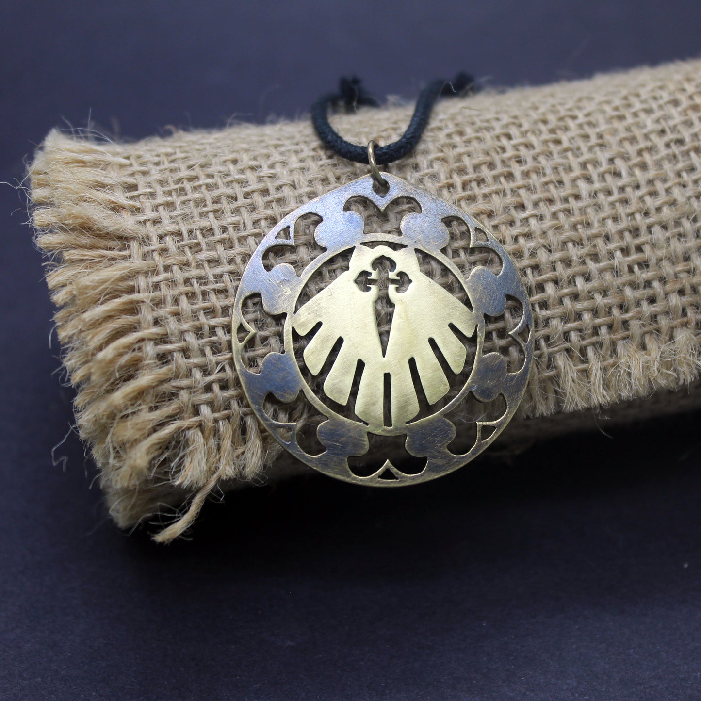 Shell medallion of the Camino and Cross of Santiago openwork in brass
