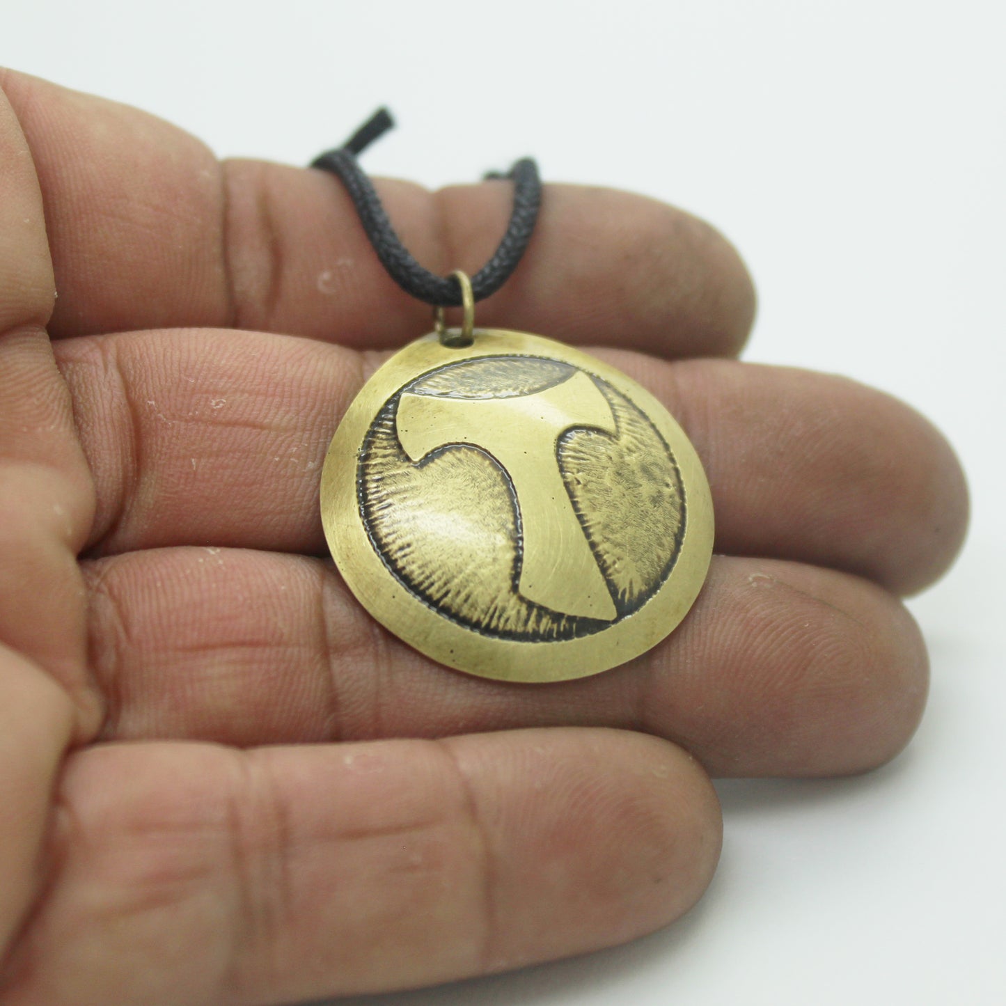 Tau of the Camino de Santiago brass pendant