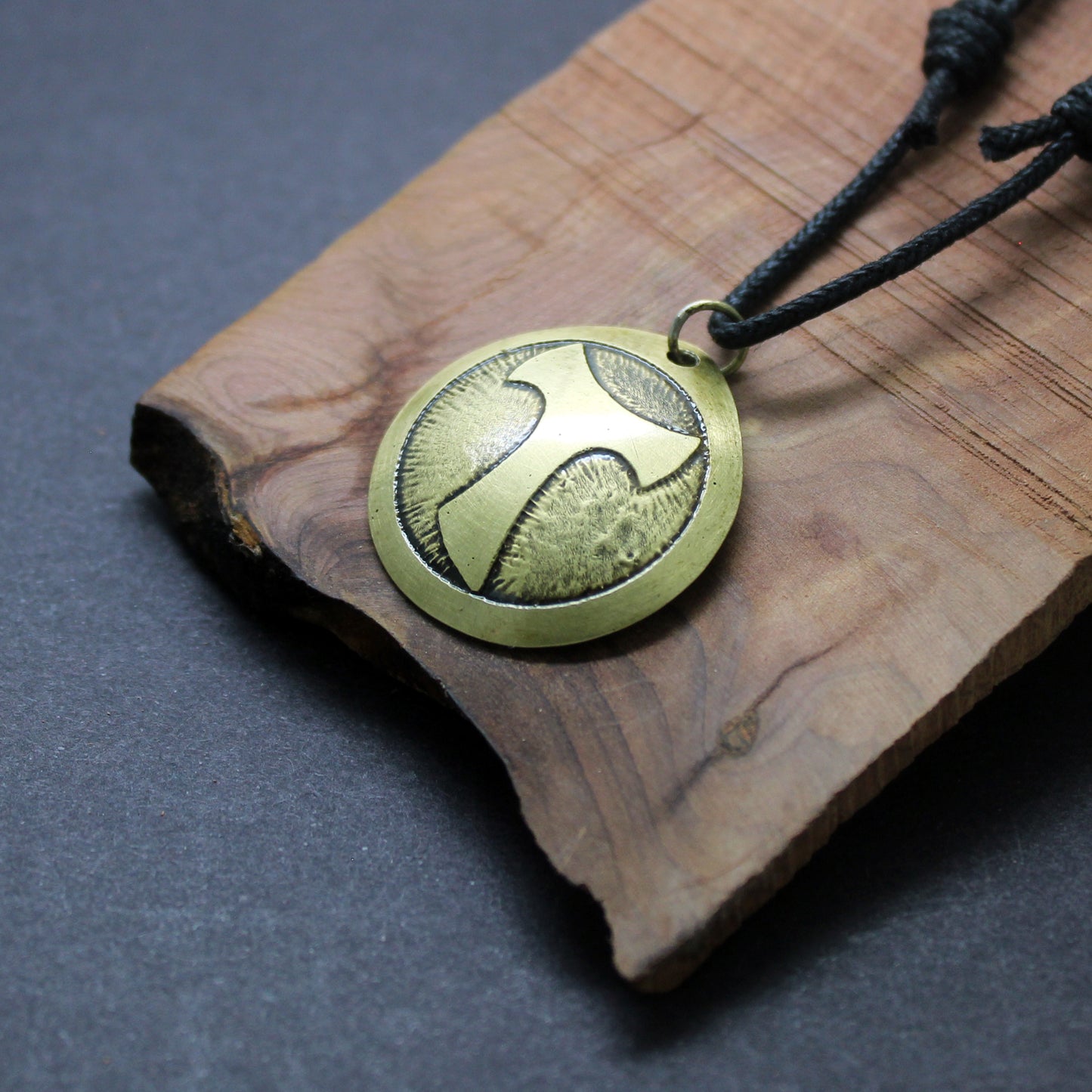 Tau of the Camino de Santiago brass pendant