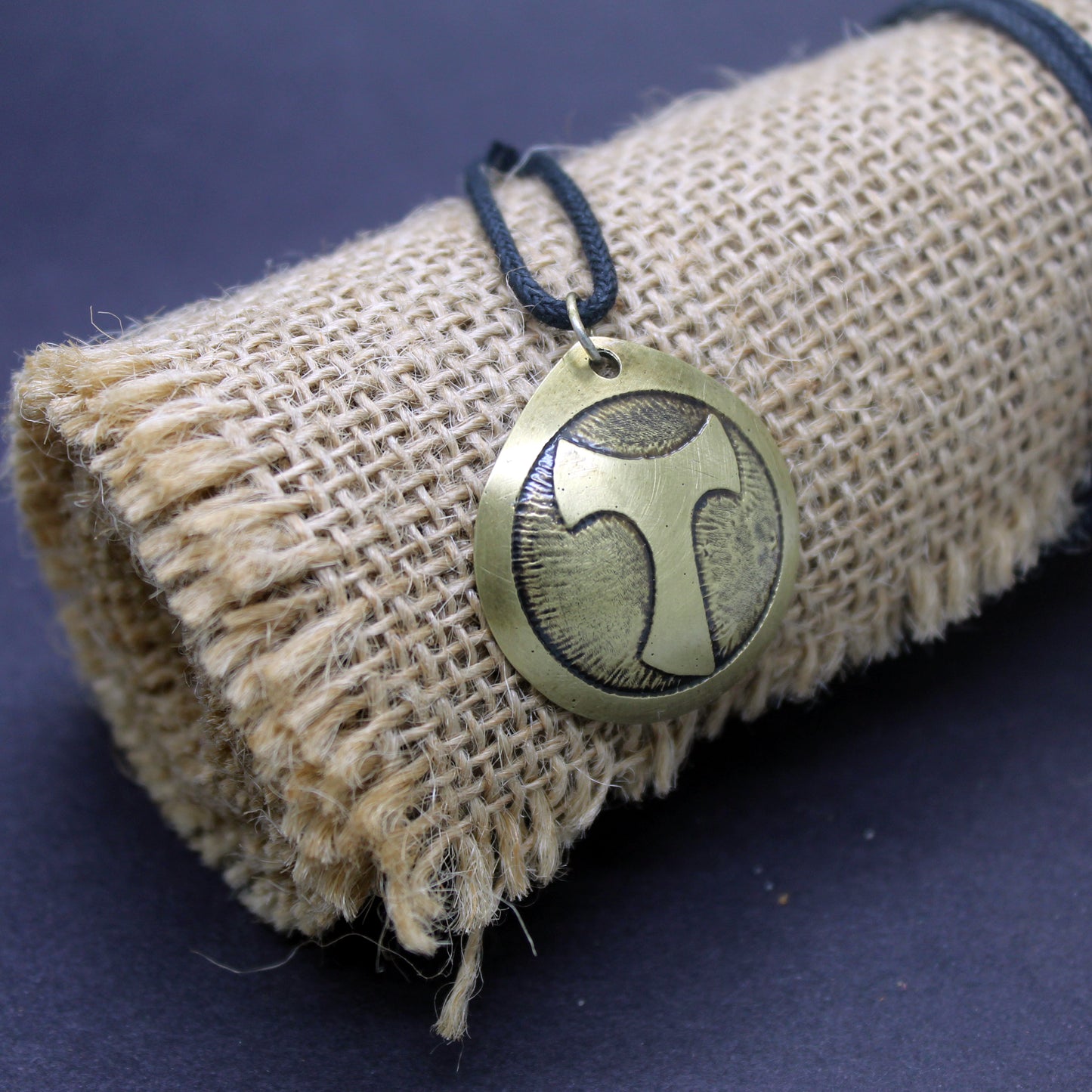 Tau of the Camino de Santiago brass pendant
