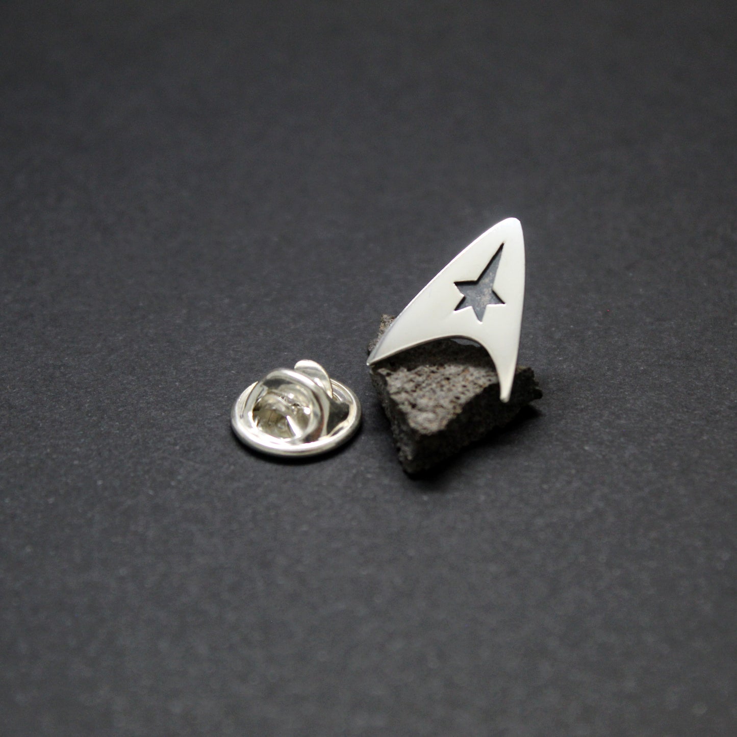 Star Trek Insignia Delta de la Flota Estelar pin en plata 925