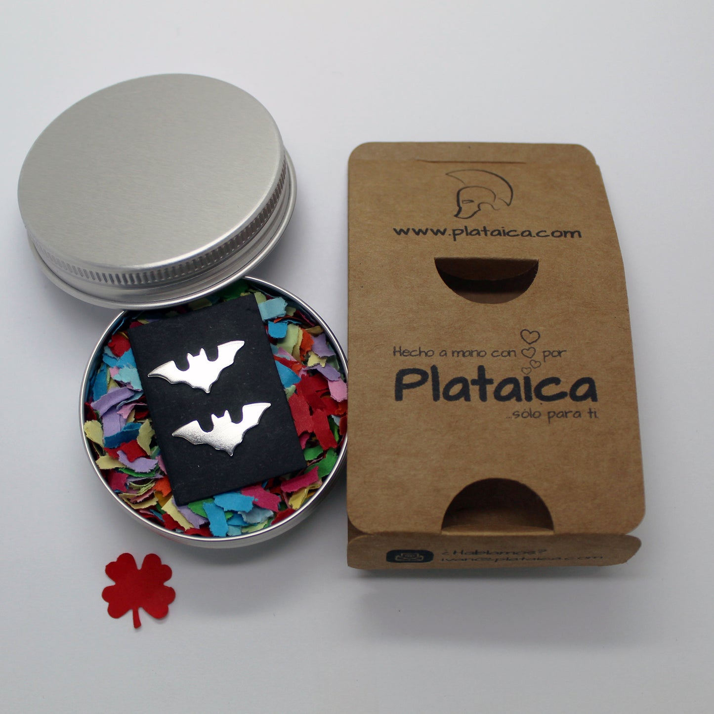 Murciélagos pendientes en plata 925