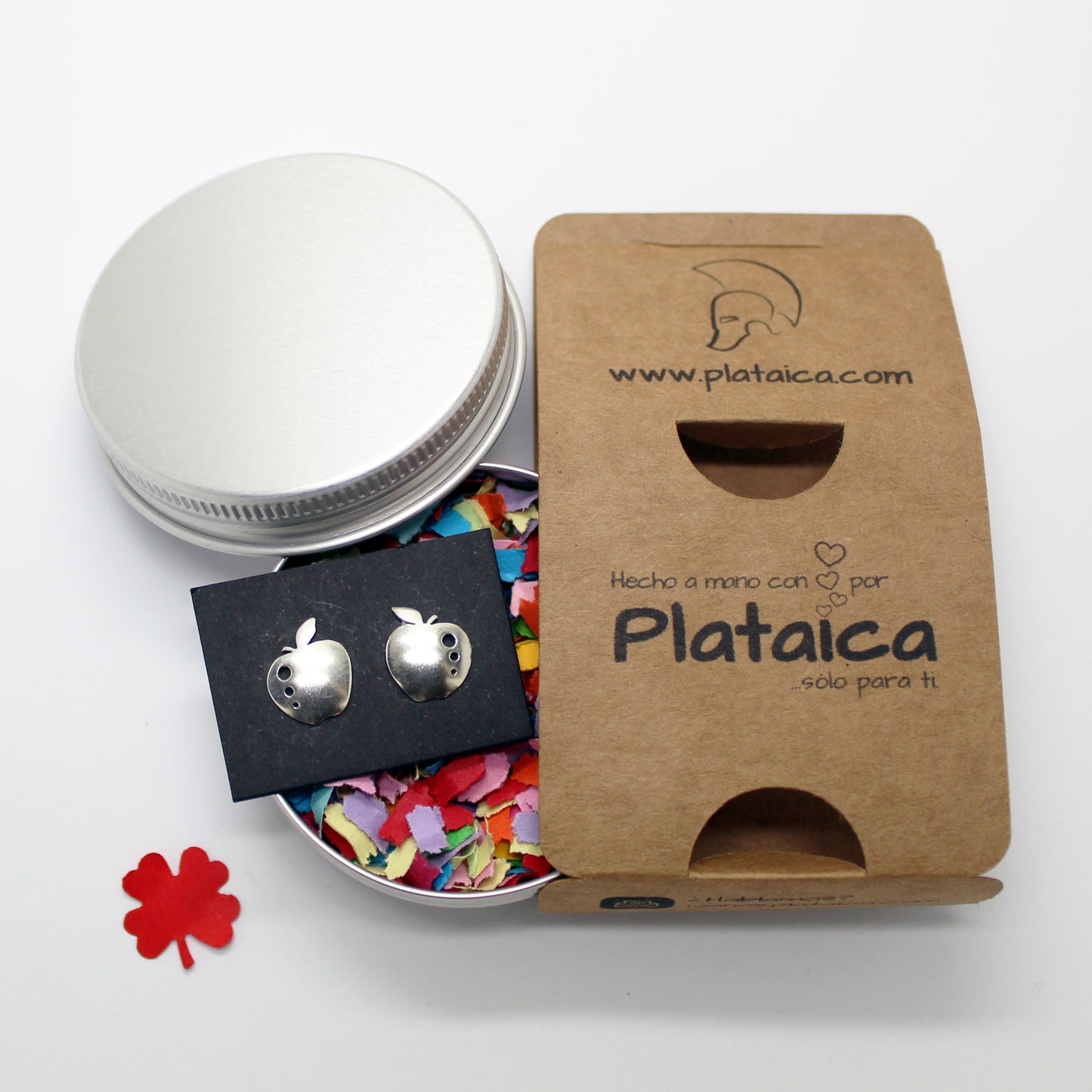 Pendientes manzanas de plata 925
