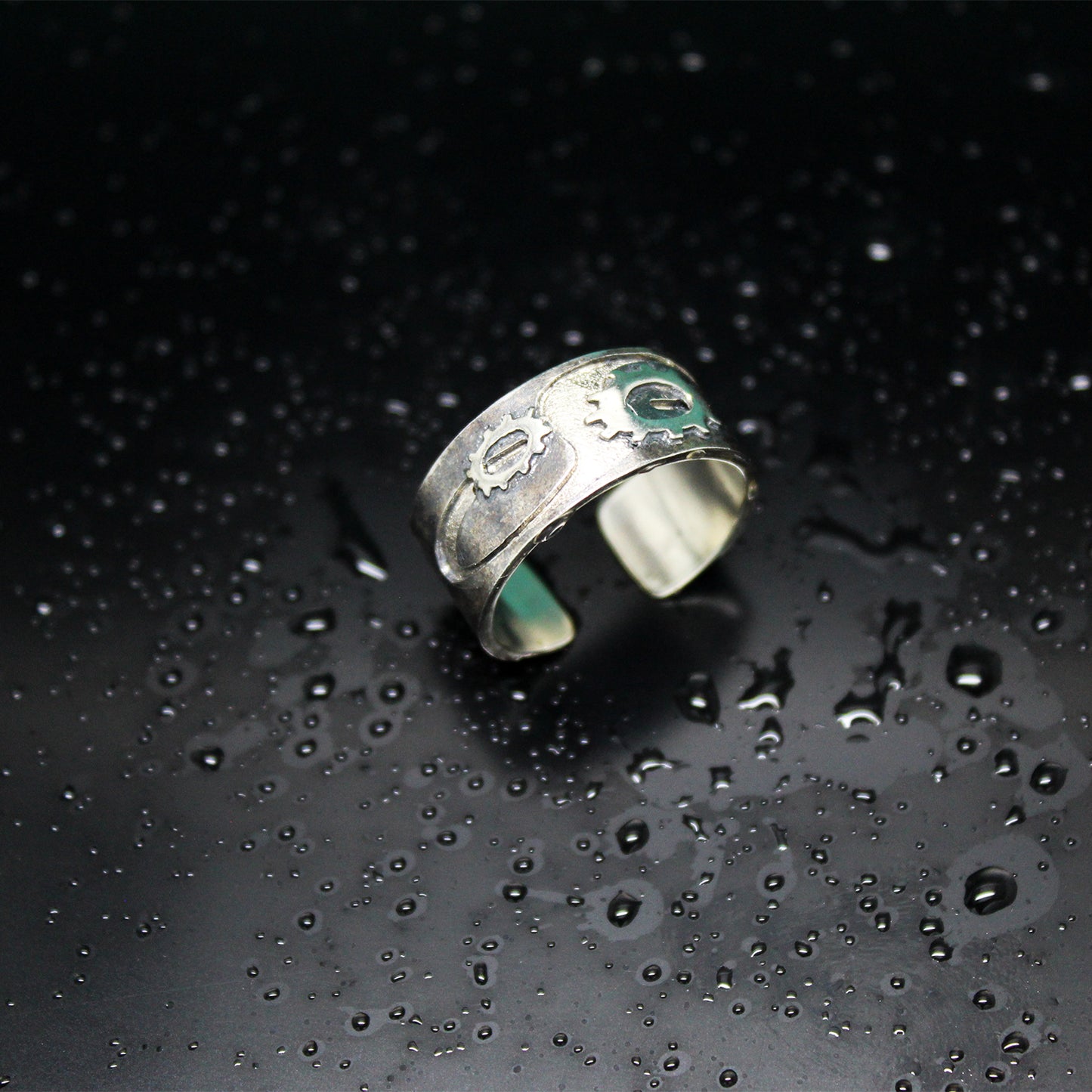 Anillo N Mundos en plata 925