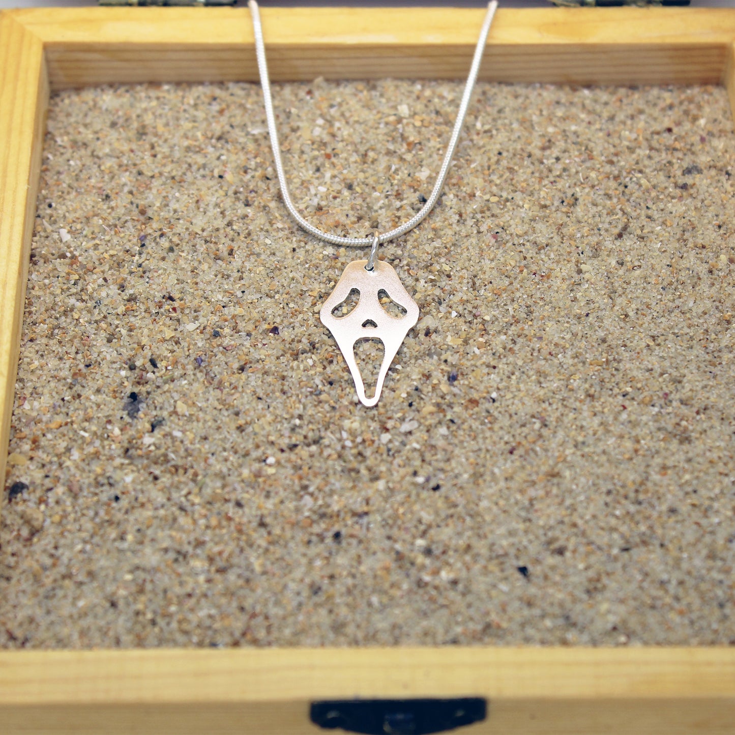 Ghostface Scream mask pendant in 925 silver