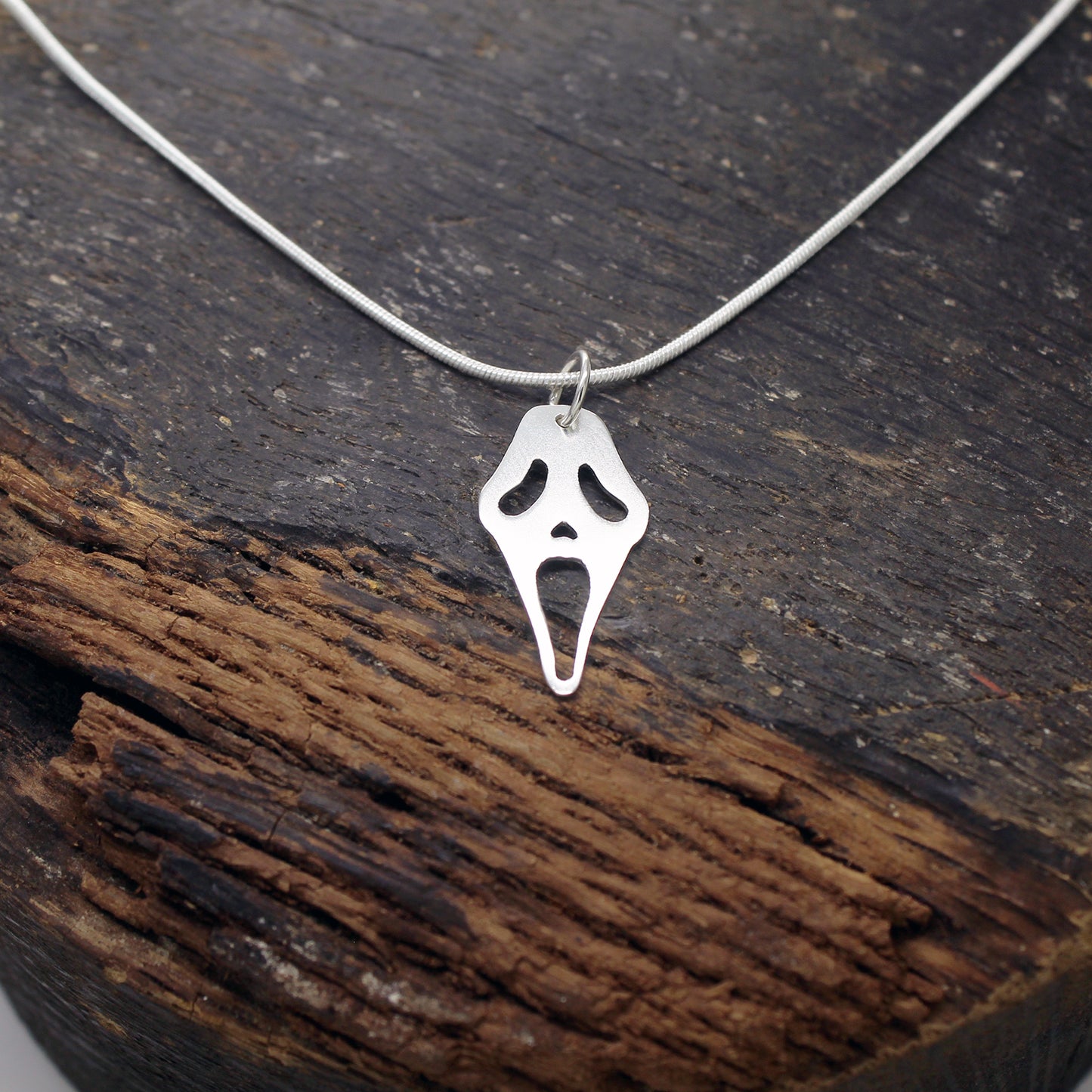 Ghostface Scream mask pendant in 925 silver