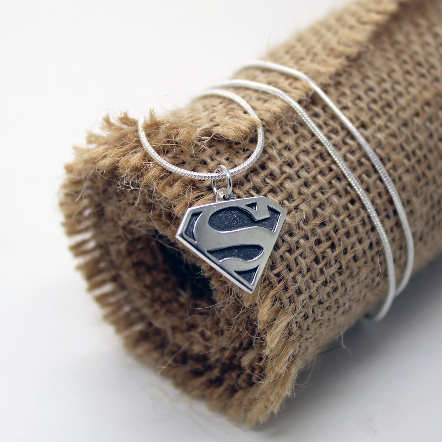 Colgante Superman / Supergirl en plata 925