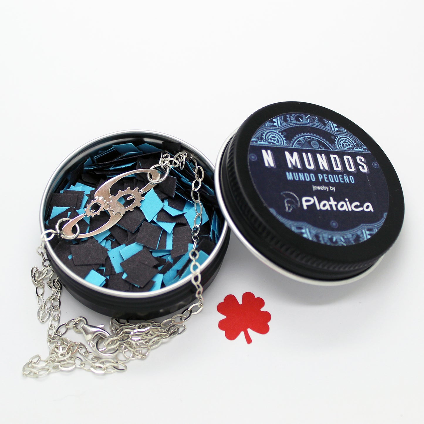 Collar N Mundos en plata 925