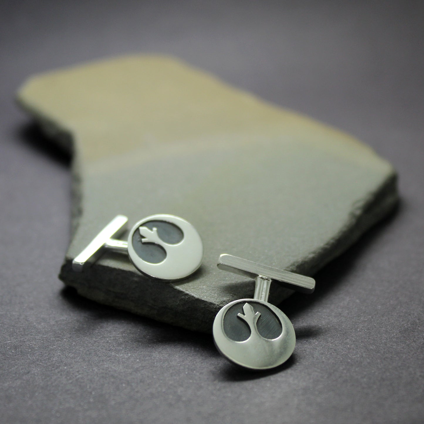 Símbolo de la Alianza Rebelde Star Wars gemelos de plata 925