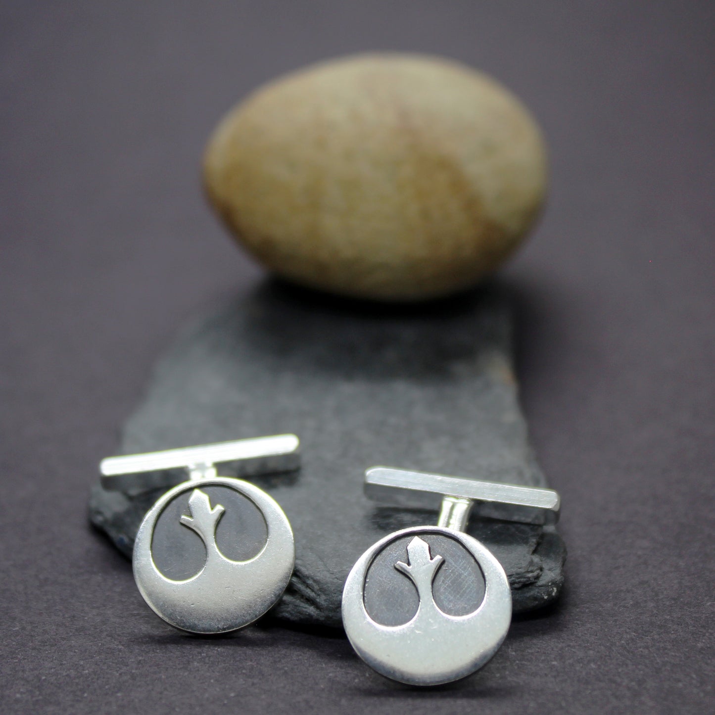 Símbolo de la Alianza Rebelde Star Wars gemelos de plata 925