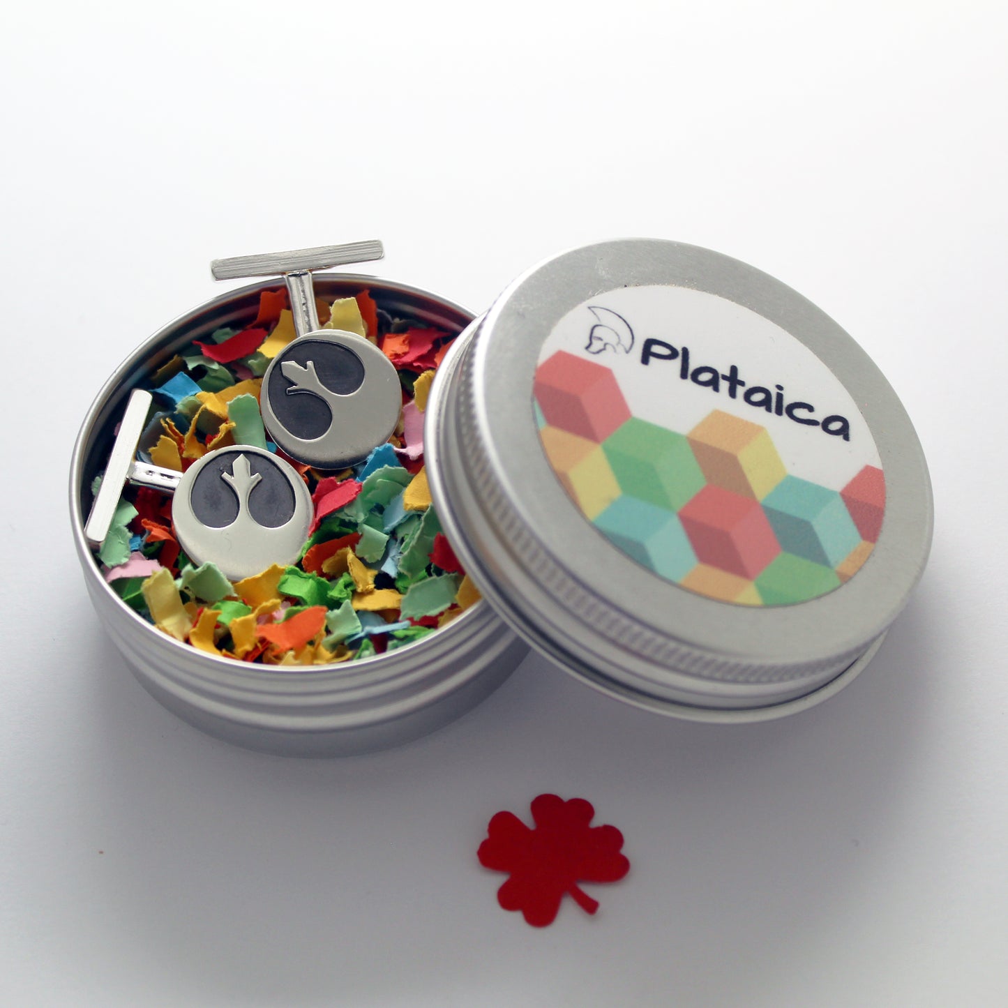 Símbolo de la Alianza Rebelde Star Wars gemelos de plata 925