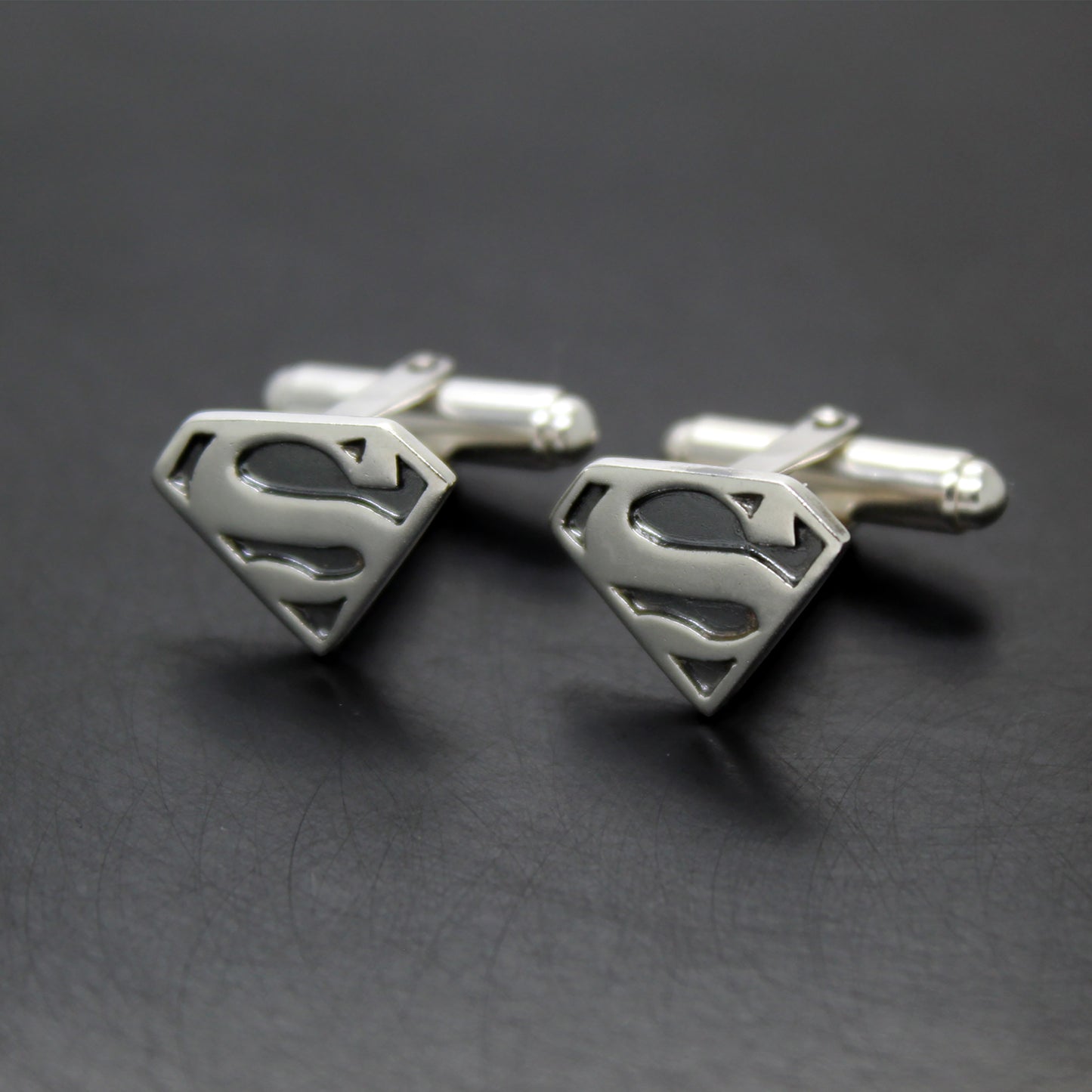 Símbolo de Superman gemelos de plata 925
