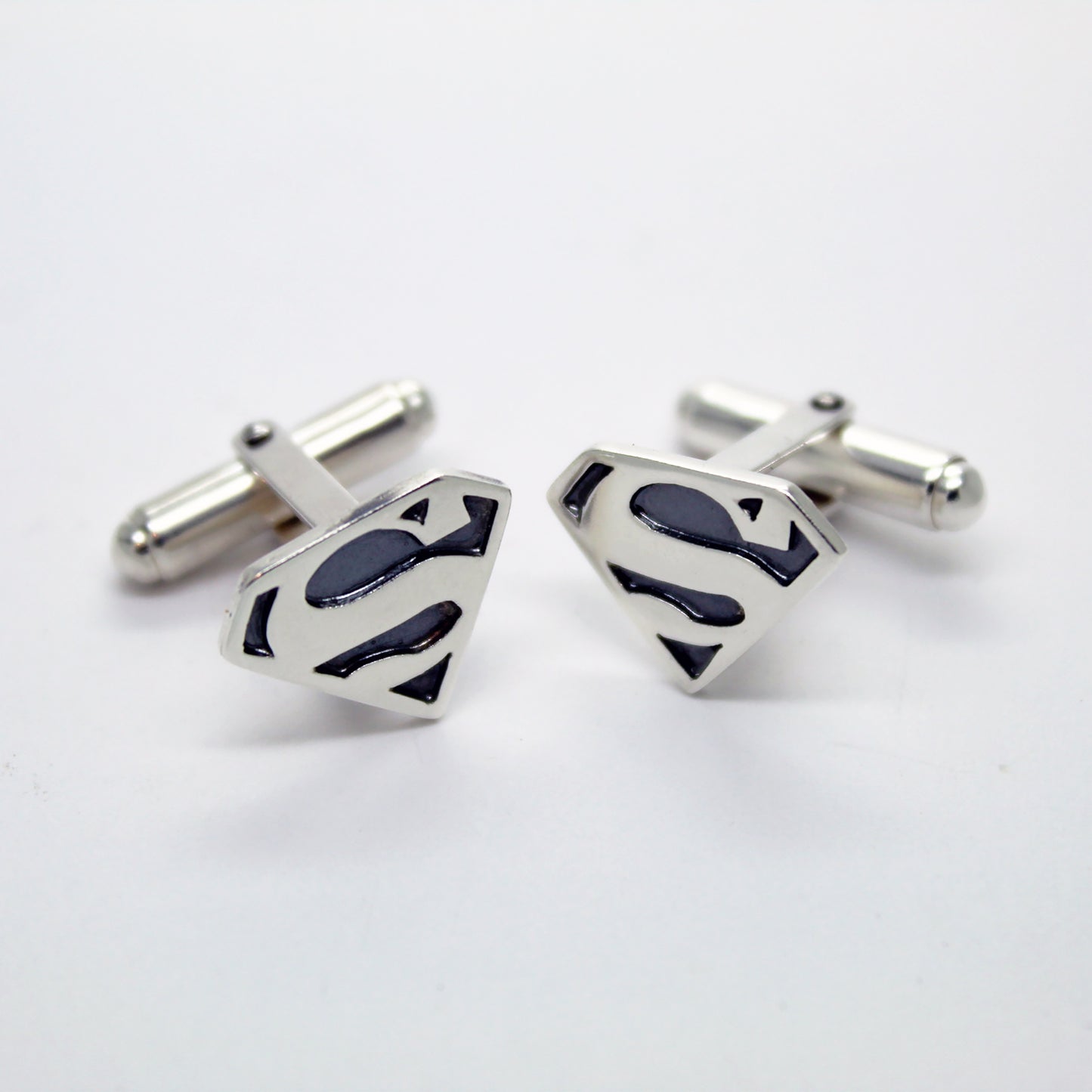 Símbolo de Superman gemelos de plata 925