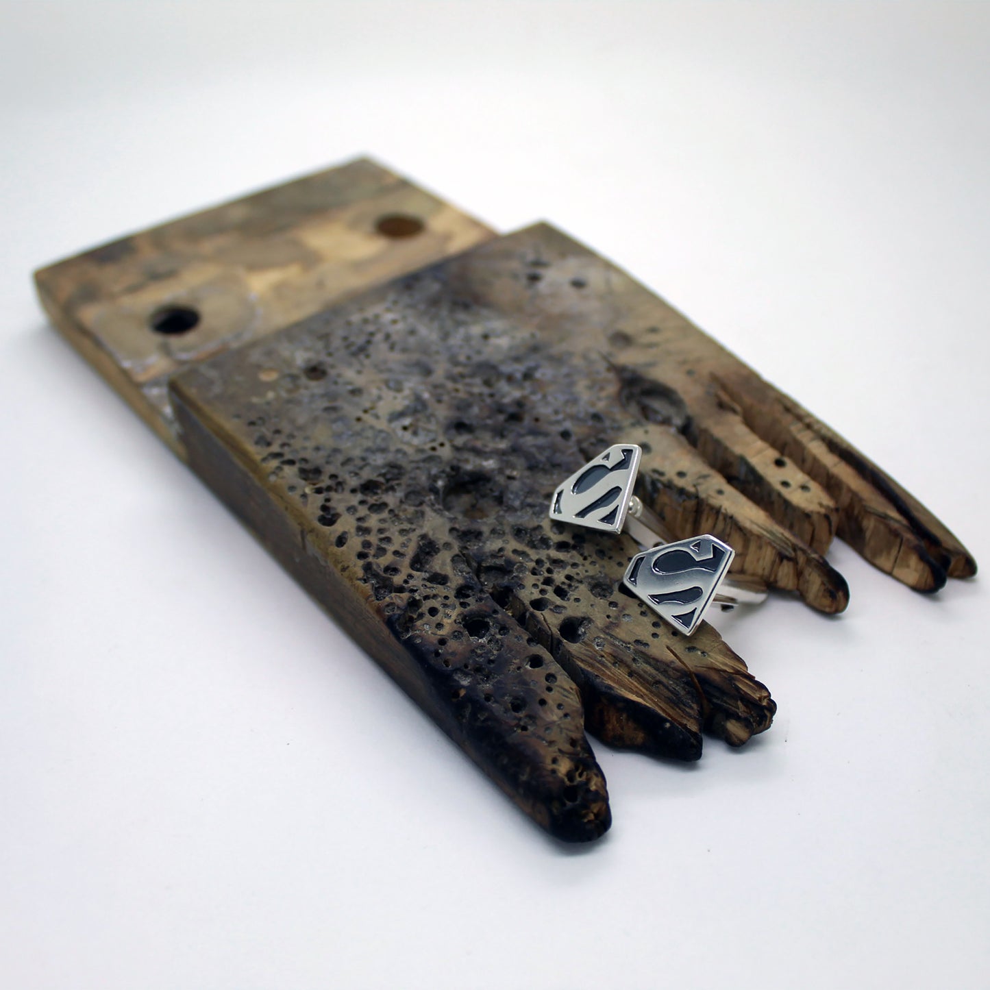 Símbolo de Superman gemelos de plata 925