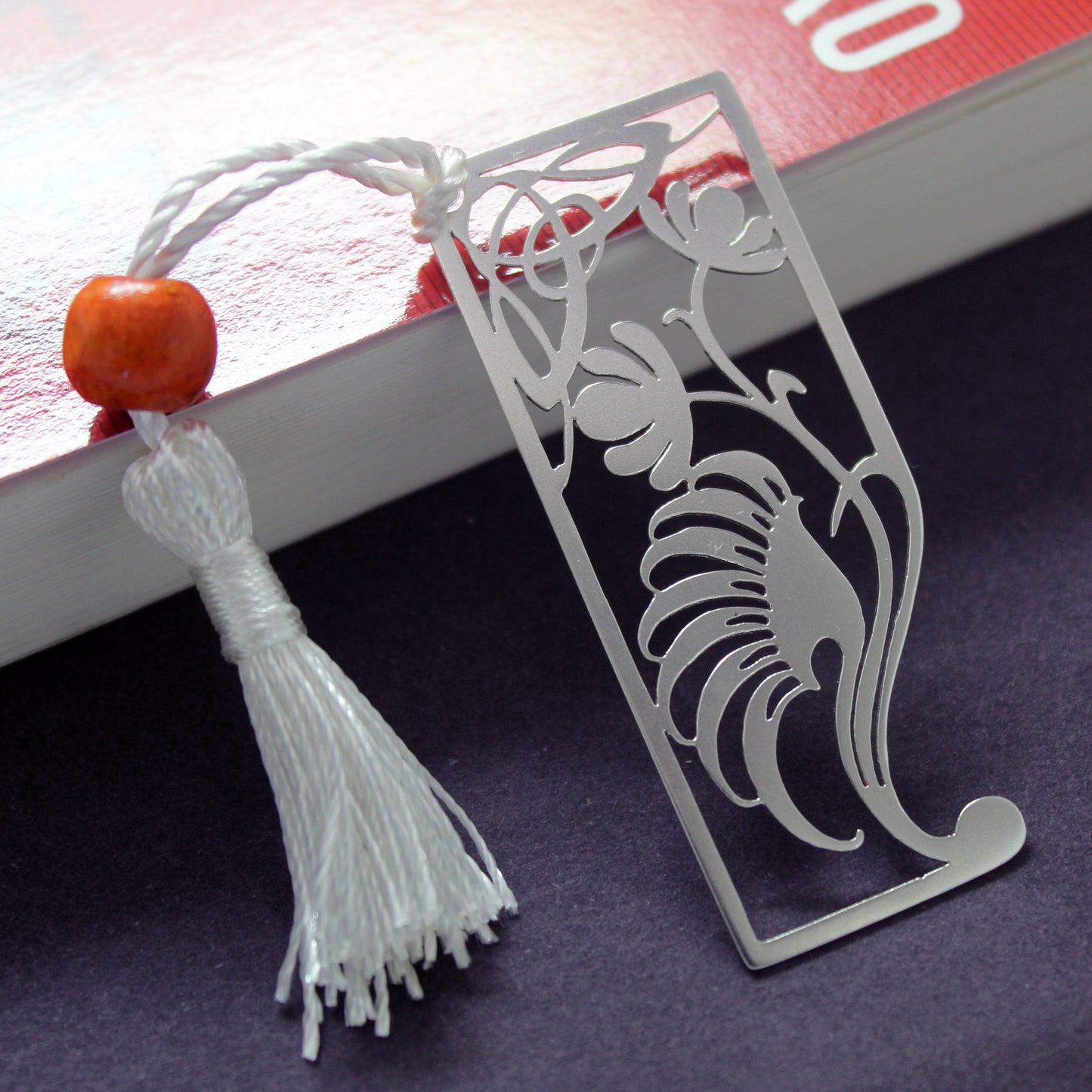 Marcapáginas de plata 925 con calado Art Nouveau