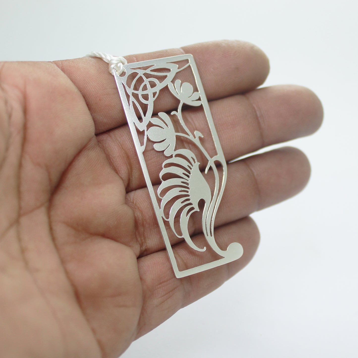 Marcapáginas de plata 925 con calado Art Nouveau
