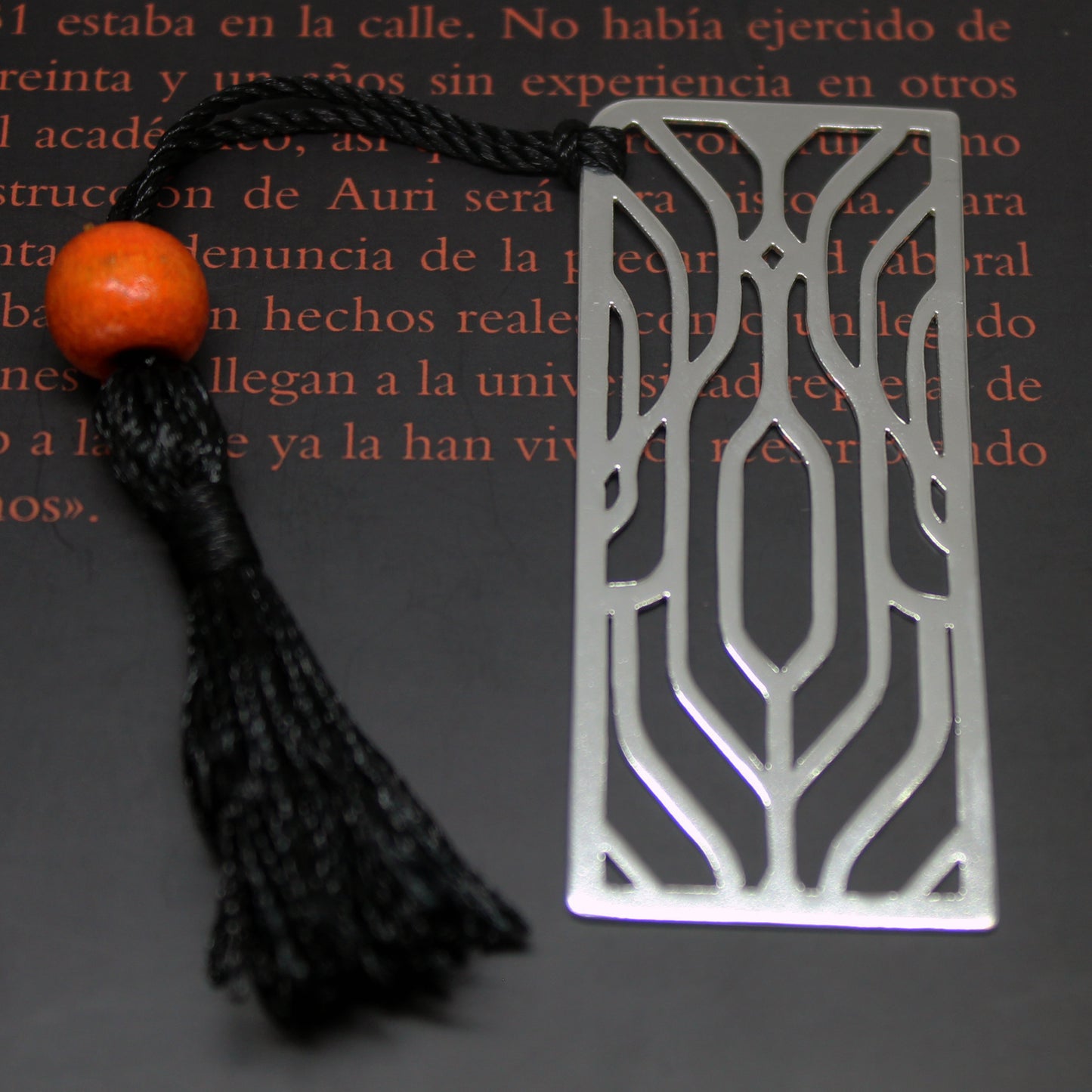 Marcapáginas de plata 925 con calado Art Déco