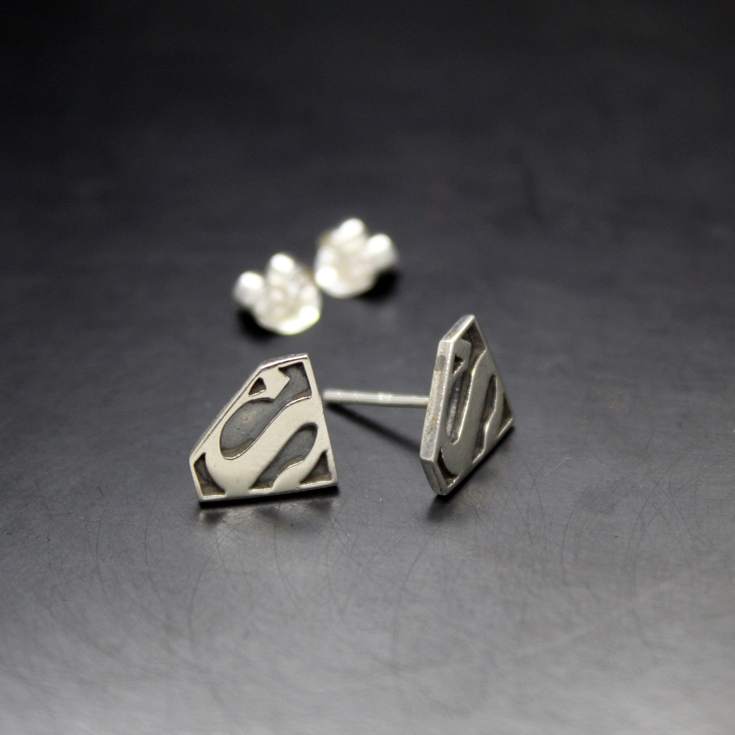 Superman earrings in 925 silver