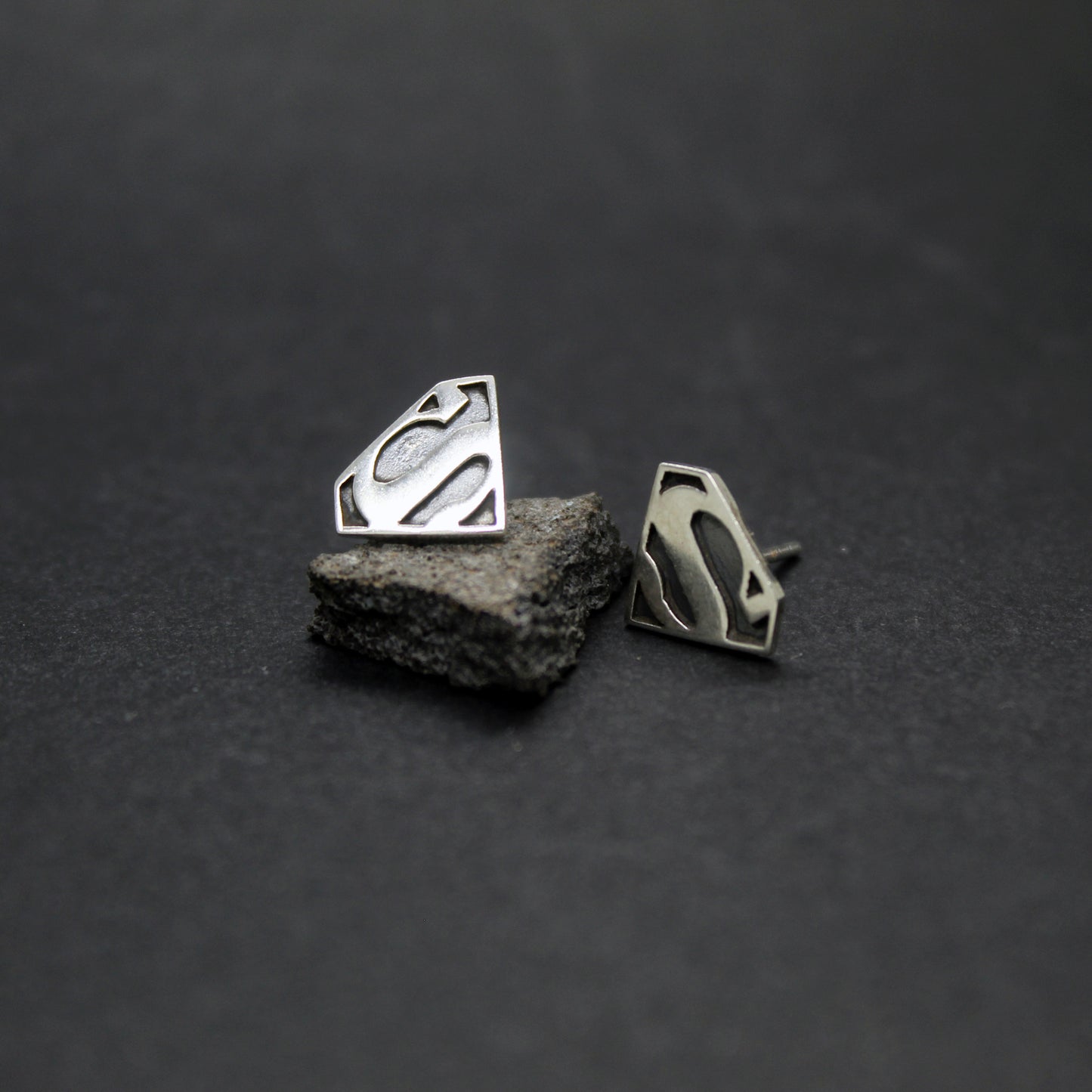 Superman earrings in 925 silver