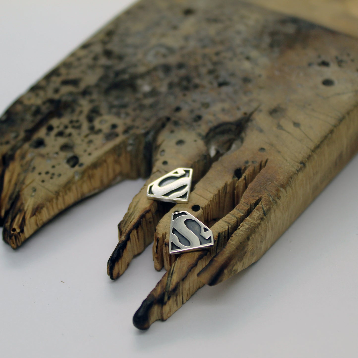 Superman earrings in 925 silver
