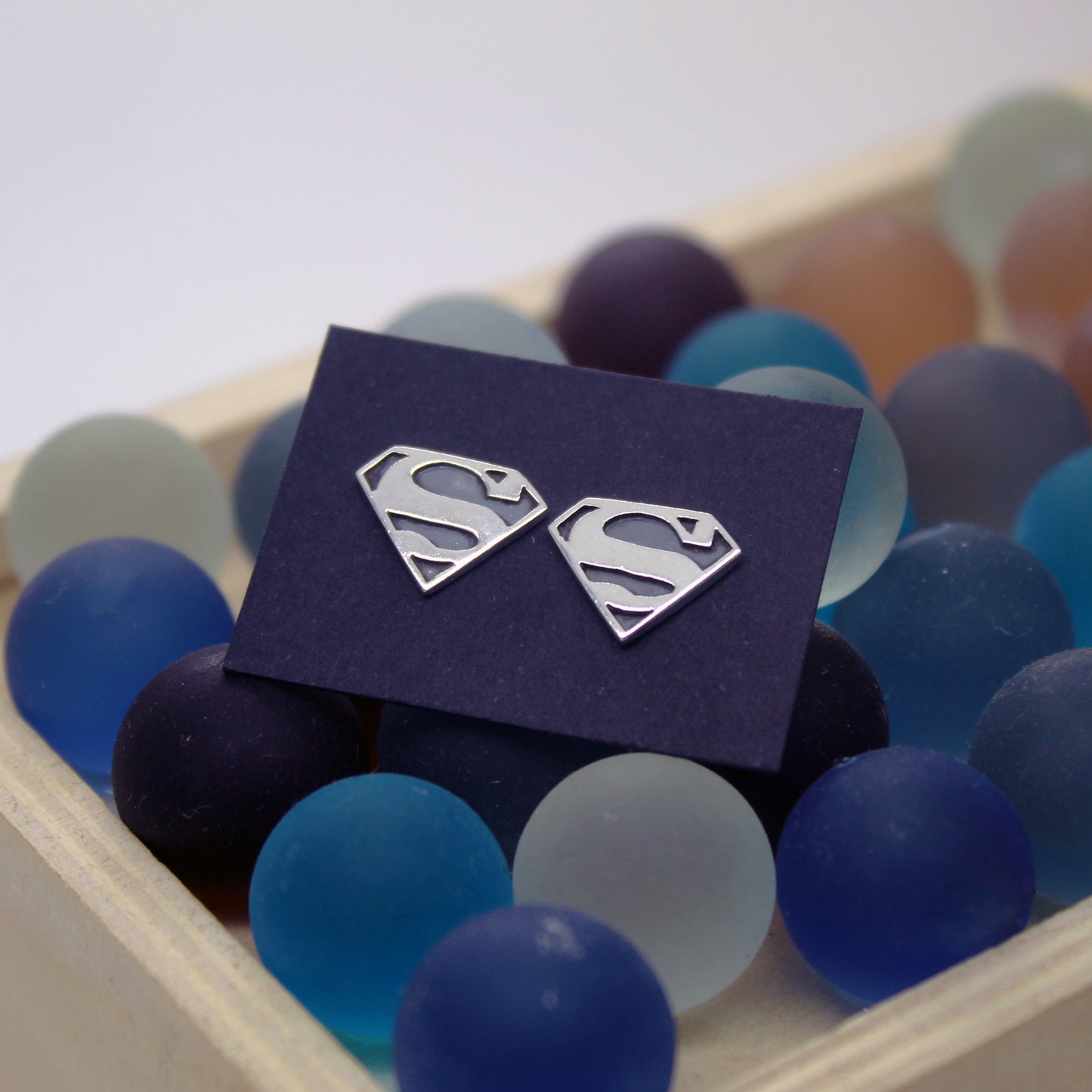 Superman earrings in 925 silver