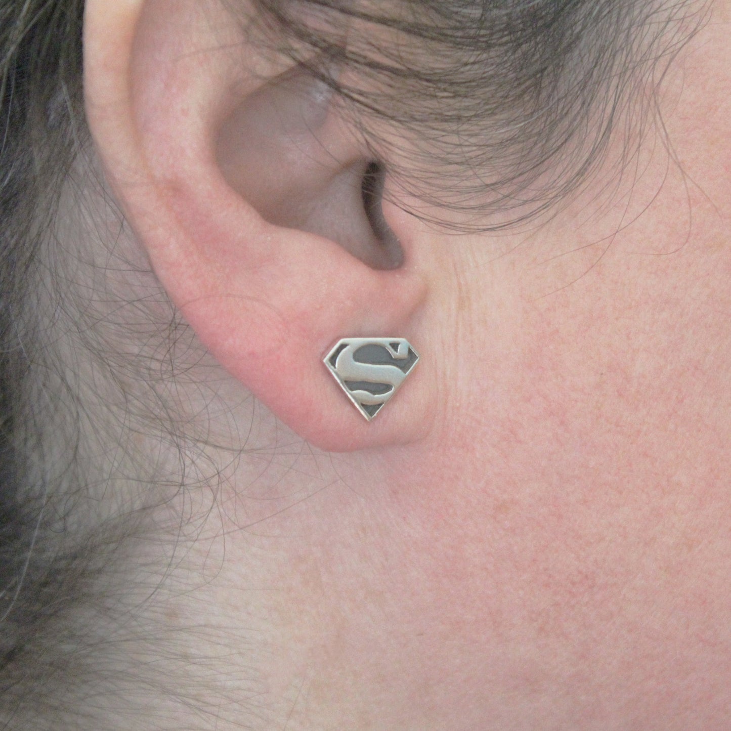 Superman earrings in 925 silver