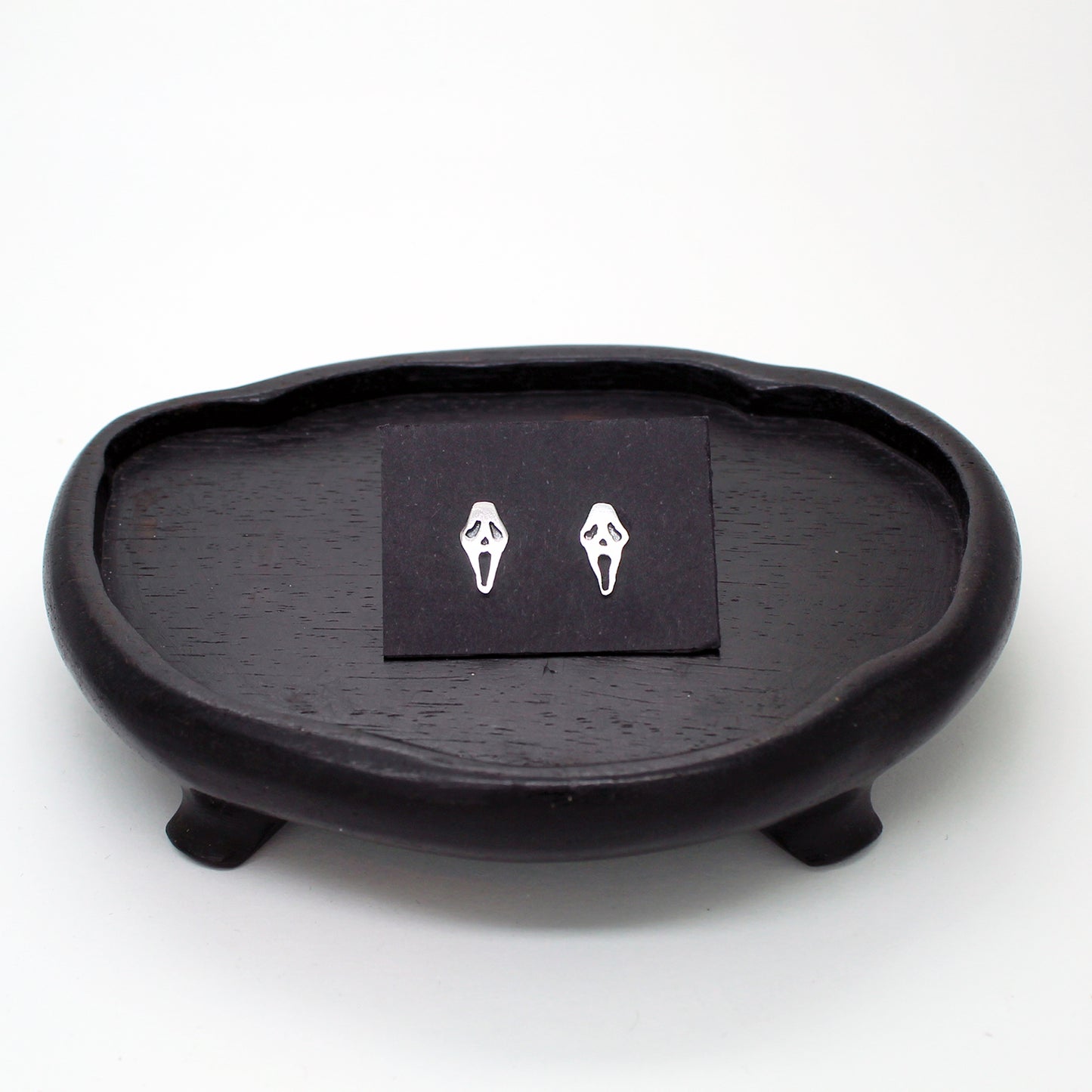 Ghostface Scream mask mini earrings in 925 silver