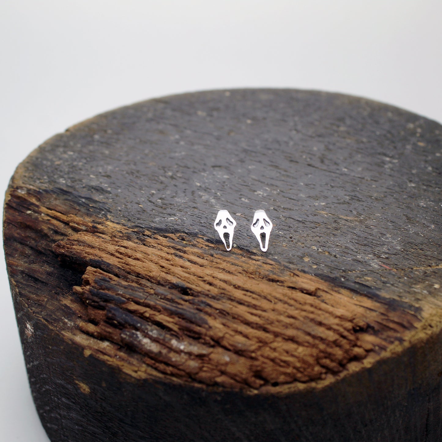 Ghostface Scream mask mini earrings in 925 silver