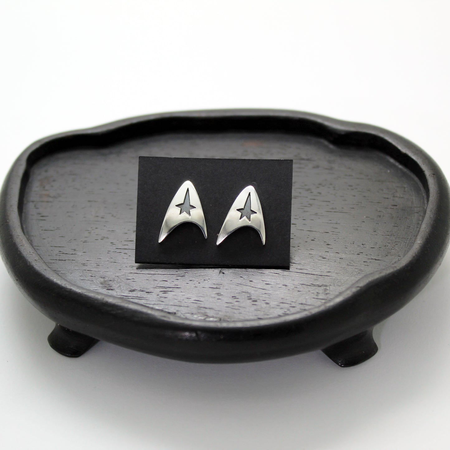Starfleet Delta Badge, Star Trek 925 Silver Earrings