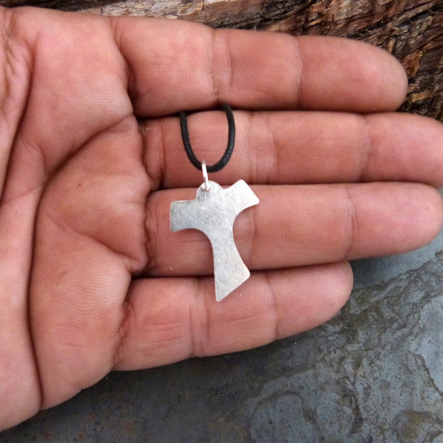 Colgante de plata Tau del Camino de Santiago