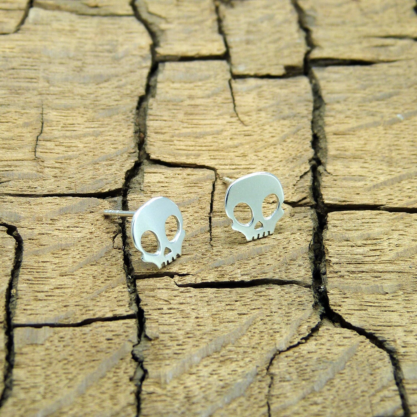 925 silver skull earrings