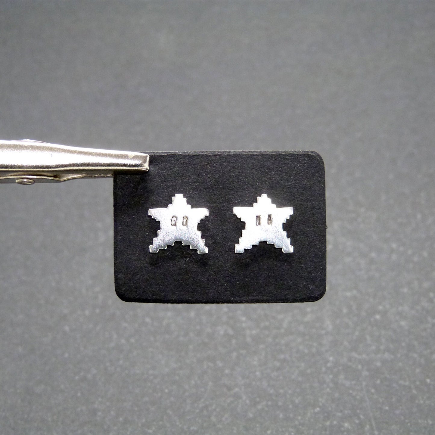 Pendientes 8bits Estrellas de plata 925
