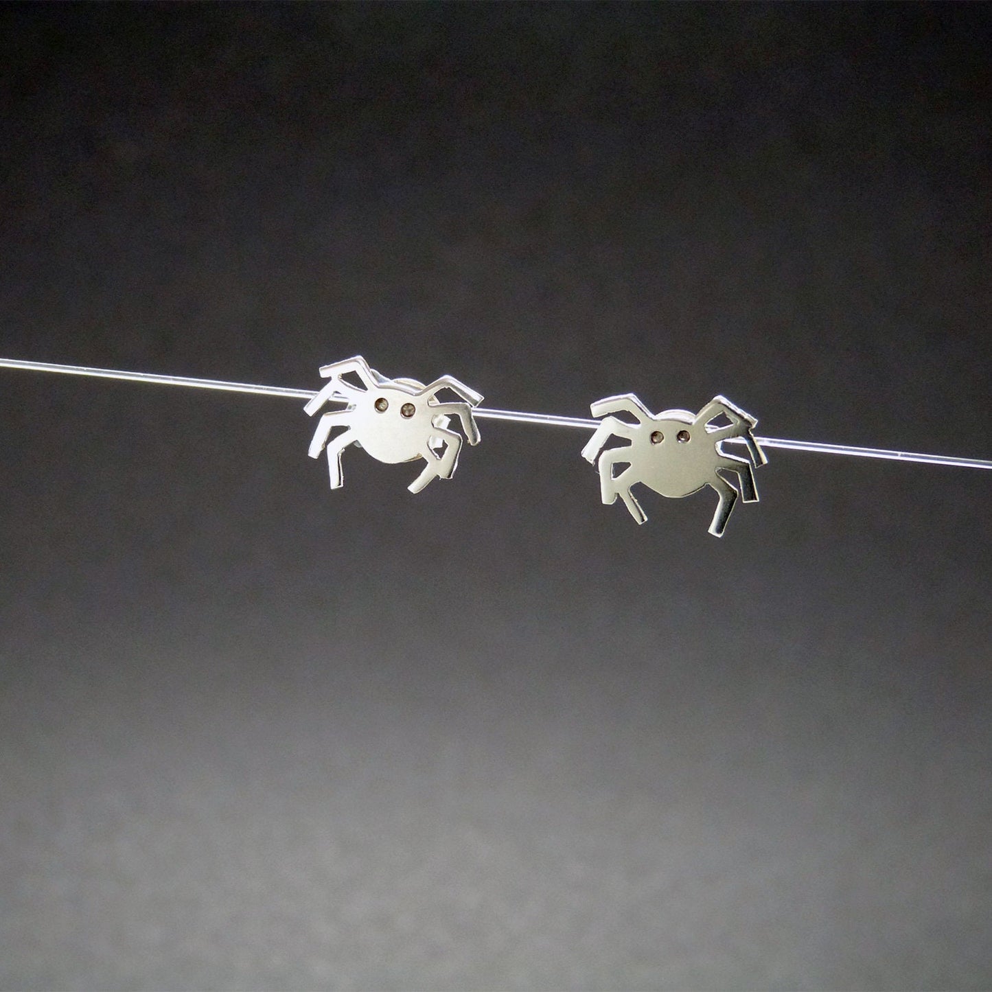 925 silver spider earrings