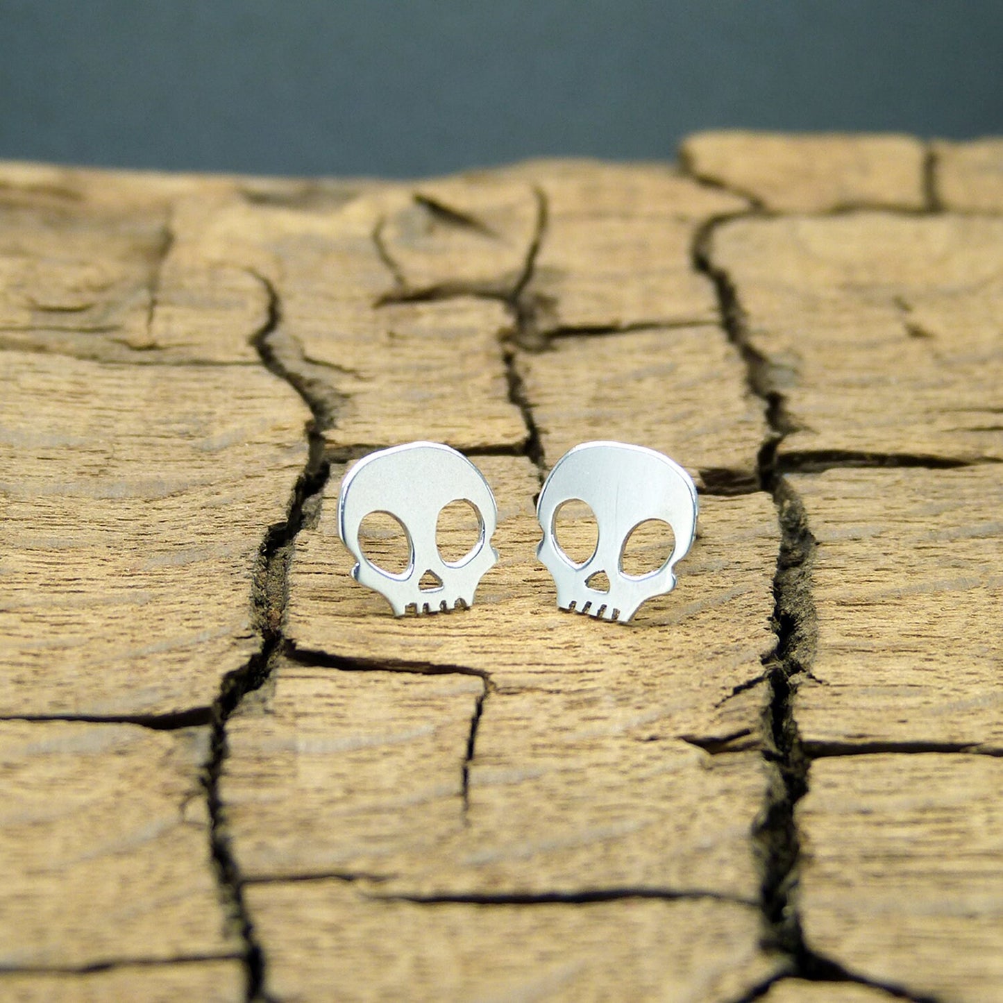 925 silver skull earrings