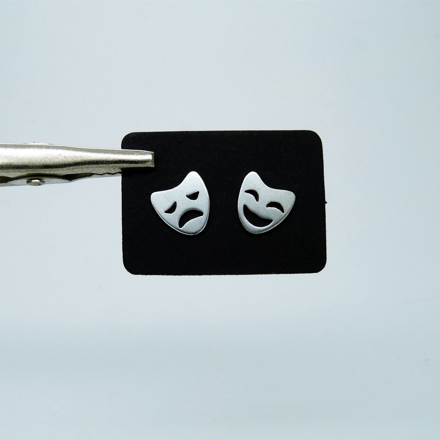 925 silver Masks of Tragedy earrings