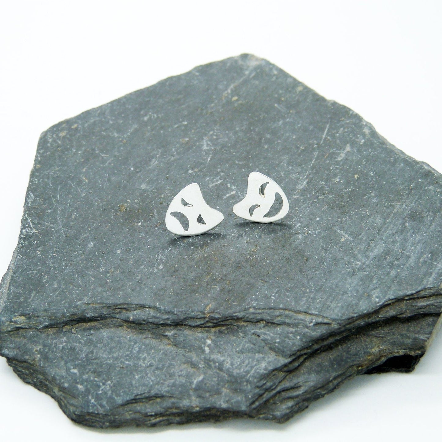 925 silver Masks of Tragedy earrings