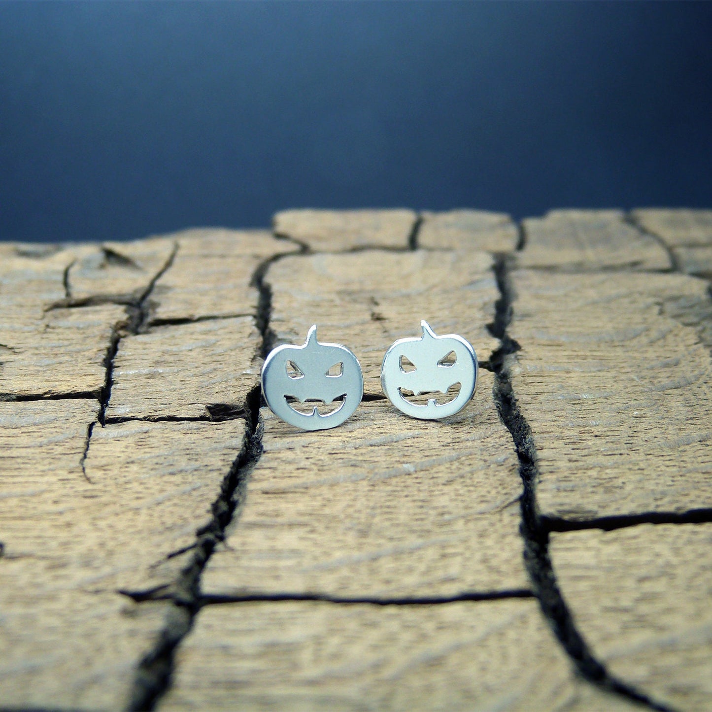 Pendientes Calabazas de plata 925 para Halloween