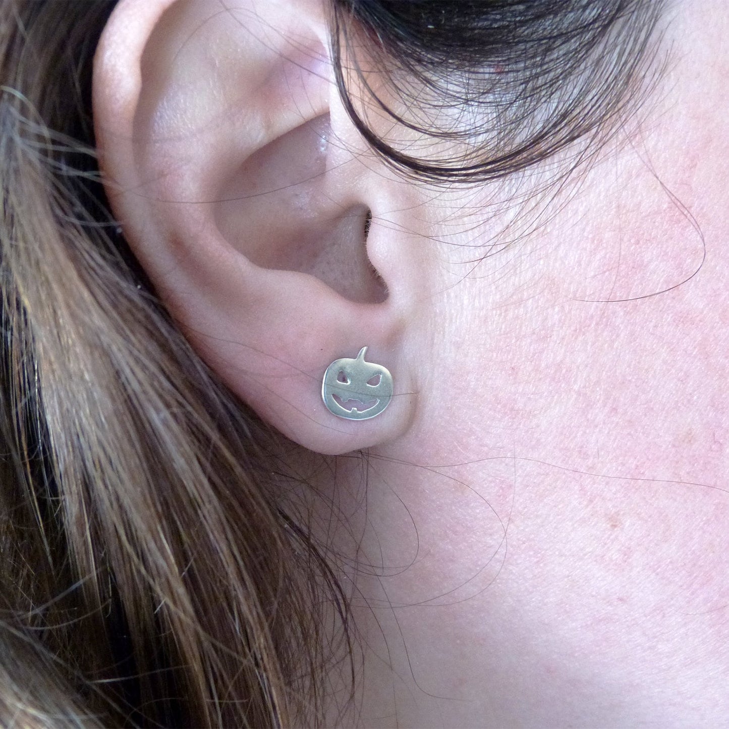 Pendientes Calabazas de plata 925 para Halloween