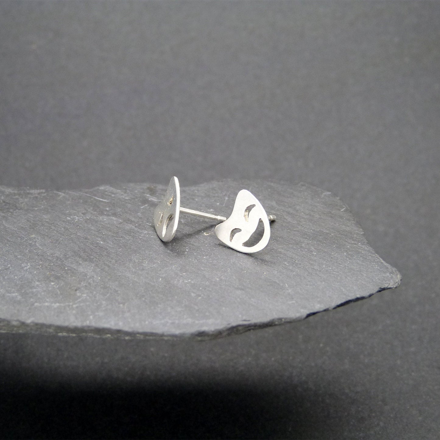 925 silver Masks of Tragedy earrings