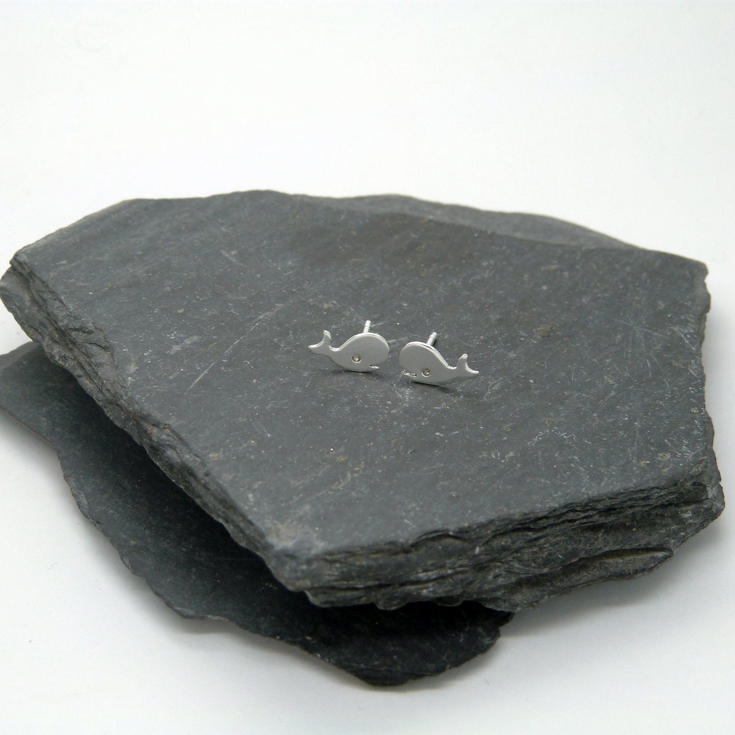 925 silver whale earrings