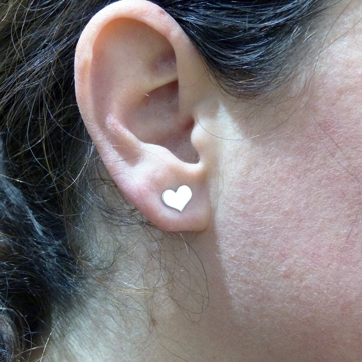 925 Silver Mini Hearts Earrings