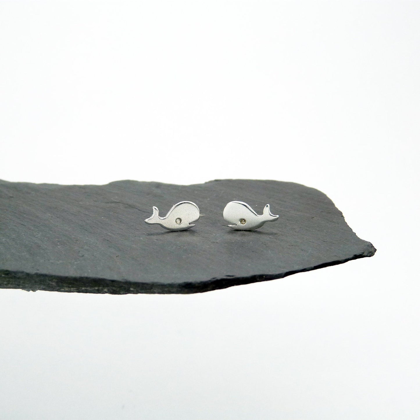 925 silver whale earrings