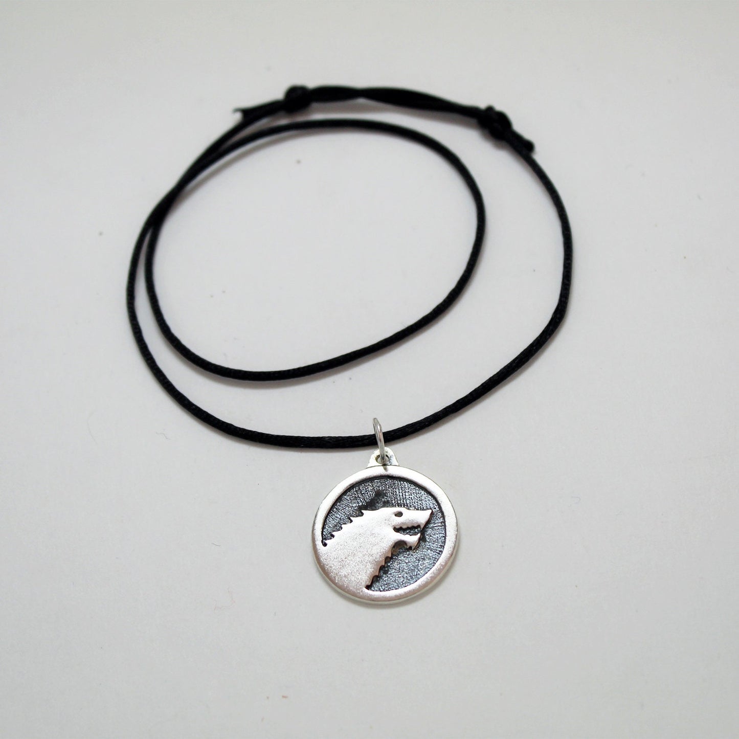 Wolf of the house Stark pendant in 925 silver