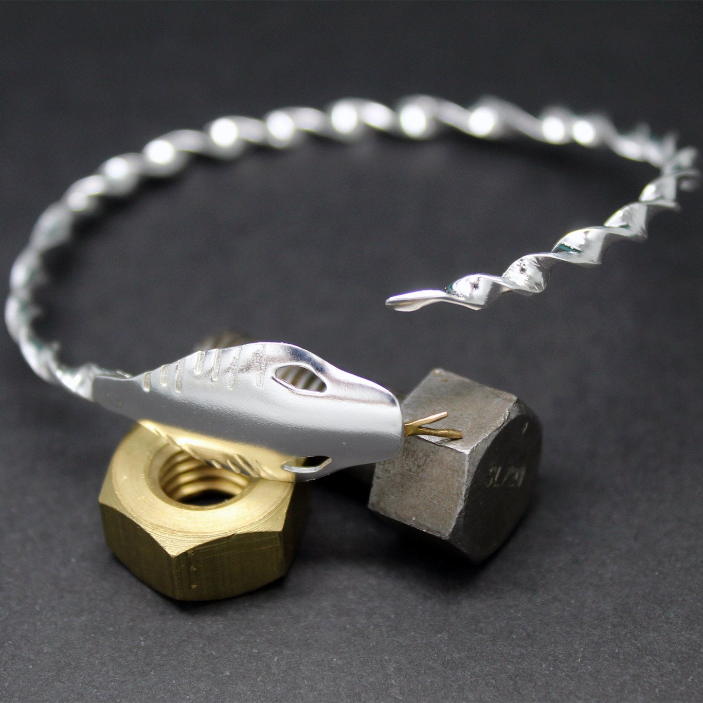 Brazalete Serpiente N Mundos en plata 925